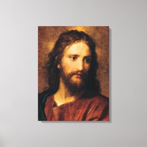 Portrait of Christ by Heinrich Hofmann Canvas Print