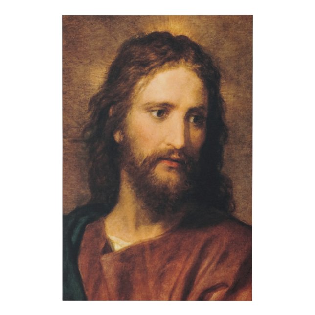 Portrait of Christ by Heinrich Hofmann Faux Canvas Print (Front)