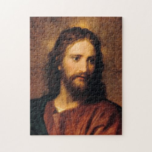 Portrait of Christ by Heinrich Hofmann Jigsaw Puzzle