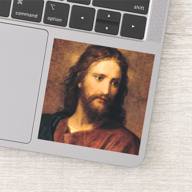 Portrait of Christ by Heinrich Hofmann Sticker (Detail)