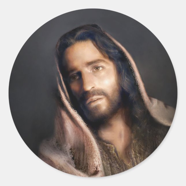 Portrait of Christ Envelope Seal Stickers (Front)