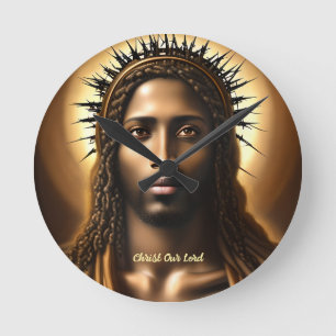 Portrait of Christ Our Lord Round Clock