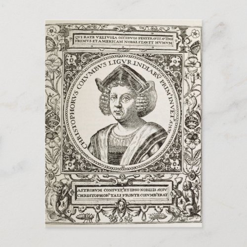 Portrait of Christopher Columbus Postcard