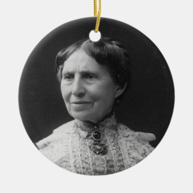 Portrait of Clara Barton Later in Life Ceramic Ornament (Front)