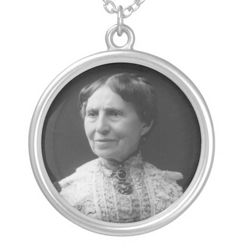 Portrait of Clara Barton Later in Life Silver Plated Necklace