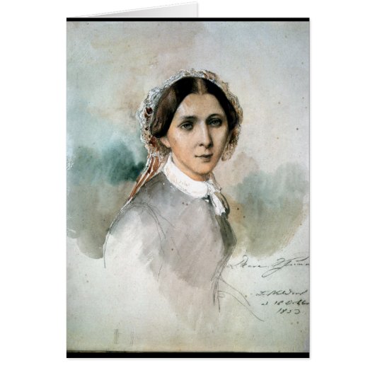 Portrait of Clara Schumann 1853 Cards (Front)