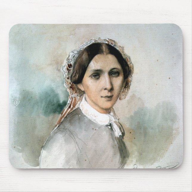 Portrait of Clara Schumann  1853 Mouse Pad (Front)