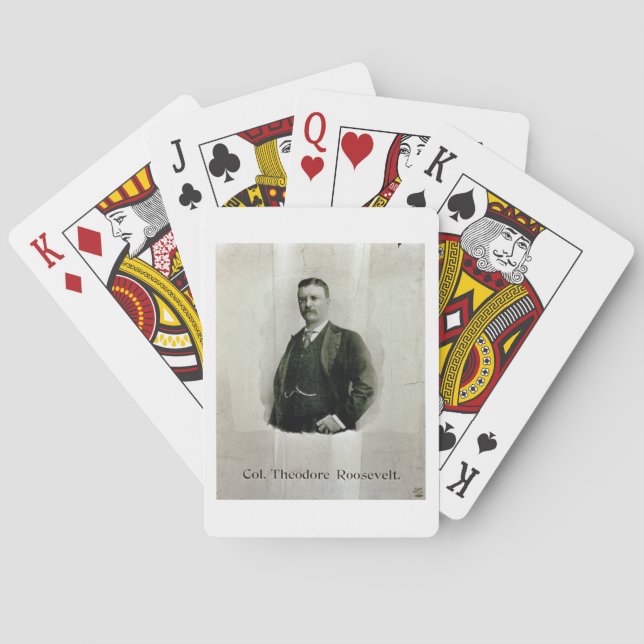 Portrait of Colonel Theodore Roosevelt (litho) Poker Cards (Back)