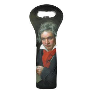 Portrait of Composer Ludwig van Beethoven Wine Bag