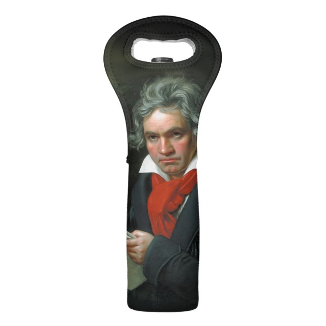 Portrait of Composer Ludwig van Beethoven Wine Bag (Front)