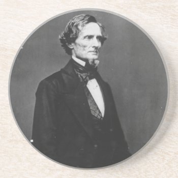 Portrait Of Confederate President Jefferson Davis Coaster by allphotos at Zazzle