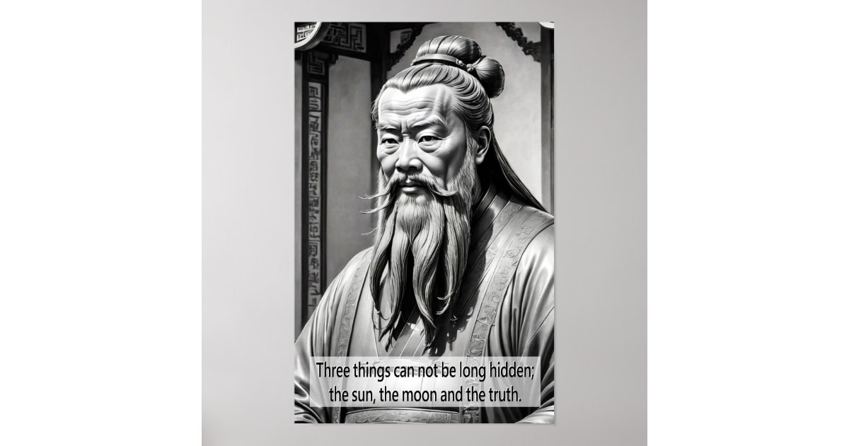 Portrait of Confucius Poster | Zazzle