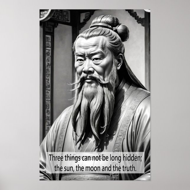 Portrait of Confucius Poster (Front)