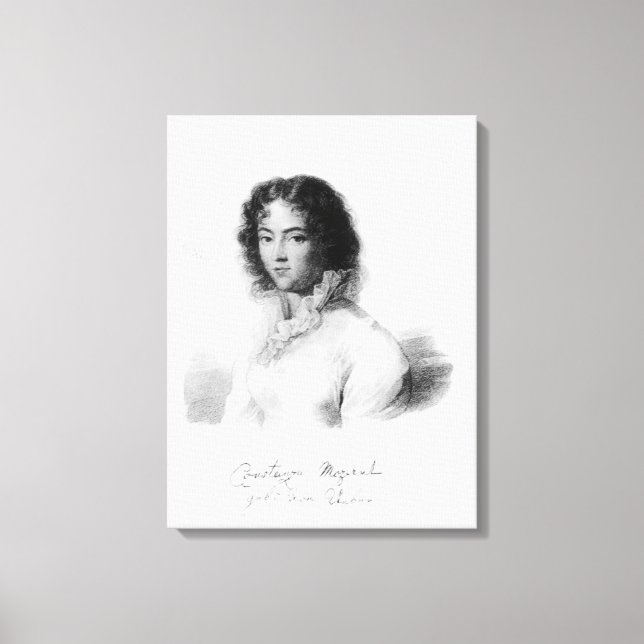 Portrait of Constanze Mozart  1828 Canvas Print (Front)