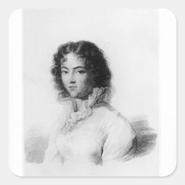 Portrait of Constanze Mozart  1828 Square Sticker (Front)