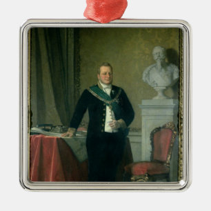 Portrait of Count Camillo Berso of Cavour Metal Ornament