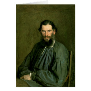 Portrait of Count Lev Nikolaevich Tolstoy 1873 Cards