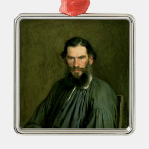 Portrait of Count Lev Nikolaevich Tolstoy  1873 Metal Ornament