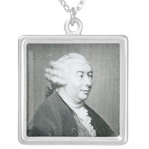 Portrait of David Hume Silver Plated Necklace