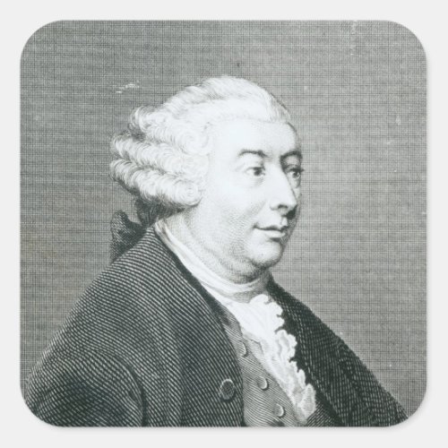 Portrait of David Hume Square Sticker
