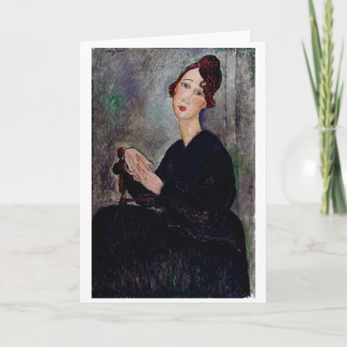 Portrait of Dedie Modigliani Card