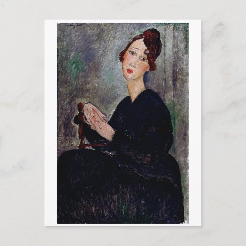 Portrait of Dedie Modigliani Postcard