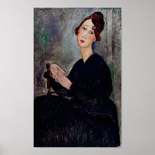 Portrait of Dedie Modigliani Poster