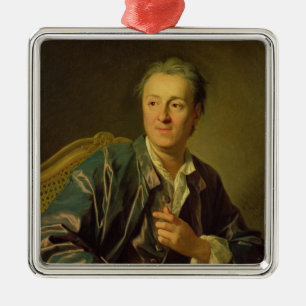 Portrait of Denis Diderot 1767 Metal Ornament