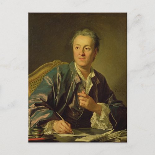 Portrait of Denis Diderot  1767 Postcard