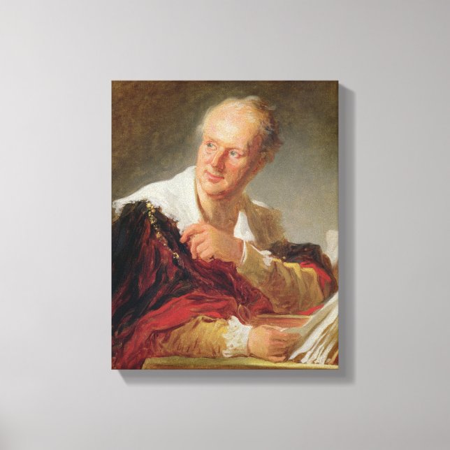 Portrait of Denis Diderot  c.1769 Canvas Print (Front)