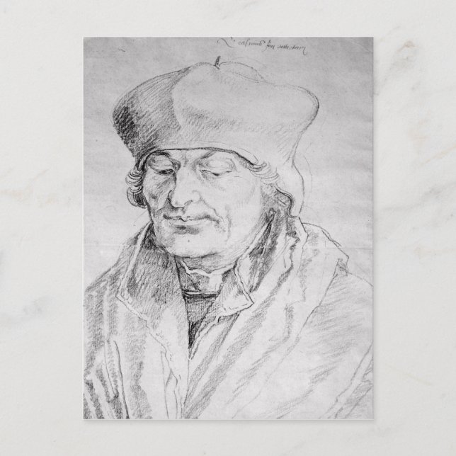 Portrait of Desiderius Erasmus  1520 Postcard (Front)