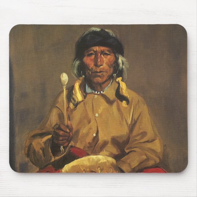 Portrait of Dieguito Roybal by Robert Henri Mouse Pad (Front)