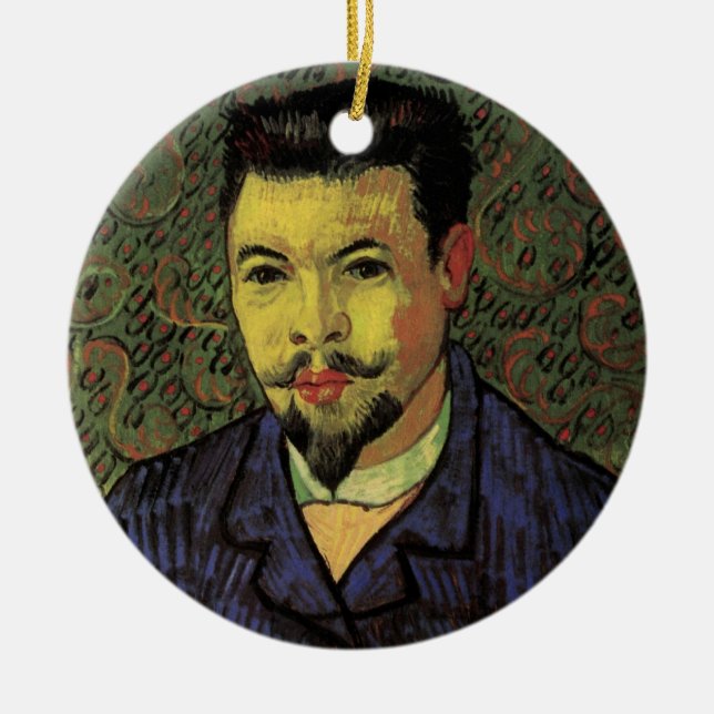 Portrait of Doctor Felix Rey by Vincent van Gogh Ceramic Ornament (Front)