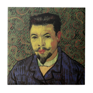 Portrait of Doctor Felix Rey by Vincent van Gogh Ceramic Tile