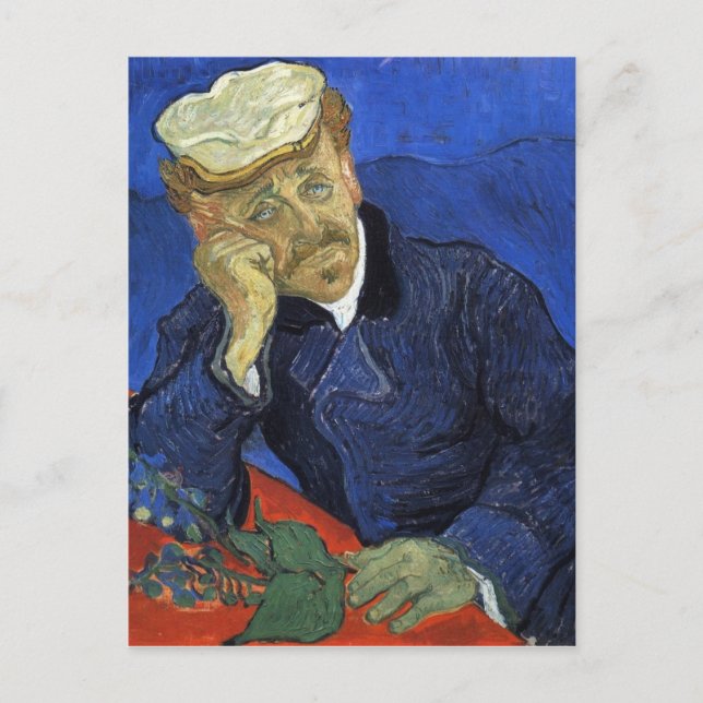 Portrait of Doctor Gachet by Van Gogh Postcard (Front)