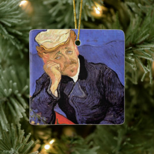 Portrait of Doctor Gachet by Vincent van Gogh Ceramic Ornament