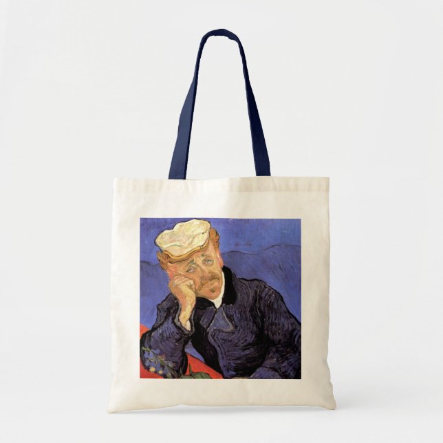 Portrait of Doctor Gachet by Vincent van Gogh Tote Bag (Front)