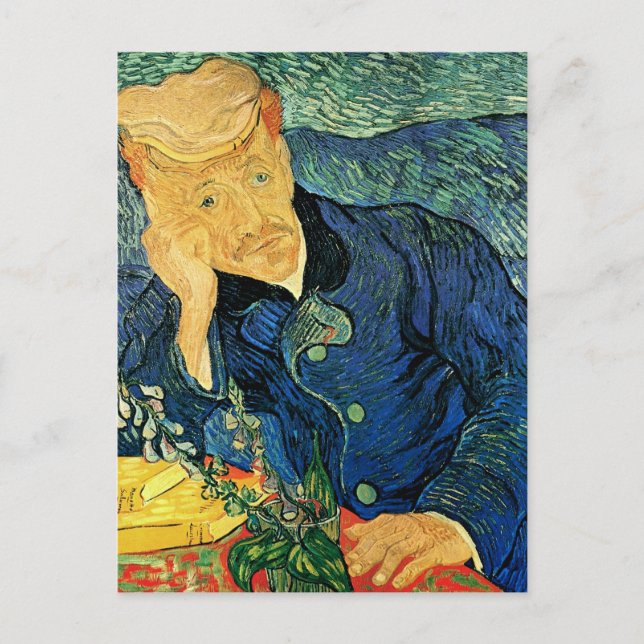 Portrait of Doctor Gachet, Van Gogh Fine Art Postcard (Front)