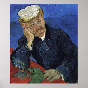 Portrait of Doctor Gachet, Vincent van Gogh Poster