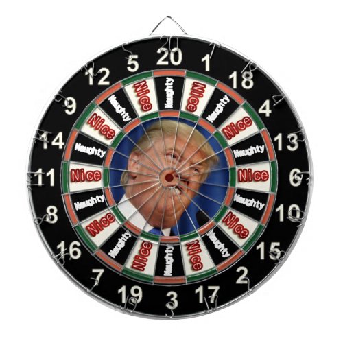Portrait of  Donald Trump political dart board