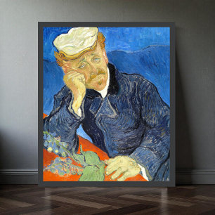 Portrait of Dr. Gachet by Vincent Van Gogh  Poster