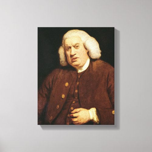 Portrait of Dr Samuel Johnson Canvas Print