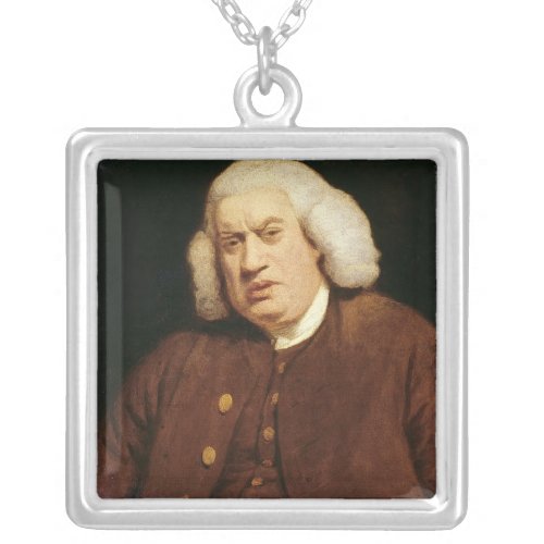 Portrait of Dr Samuel Johnson Silver Plated Necklace