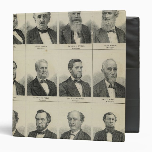 Portrait of Early Settler Morrison, Minnesota 3 Ring Binder (Front/Inside)