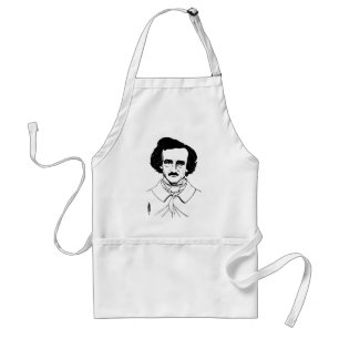 Portrait of Edgar Allan Poe Adult Apron