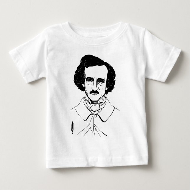 Portrait of Edgar Allan Poe Baby T-Shirt (Front)