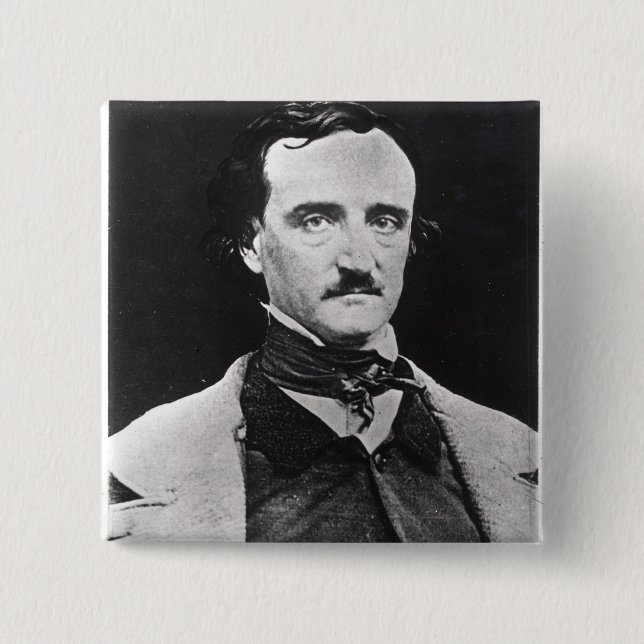Portrait of Edgar Allan Poe Button (Front)