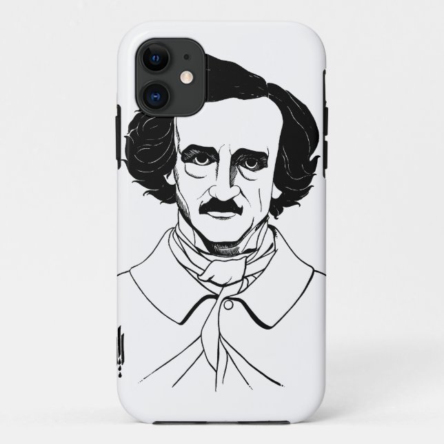 Portrait of Edgar Allan Poe Case-Mate iPhone Case (Back)