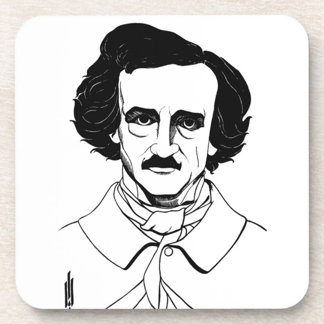 Portrait of Edgar Allan Poe Coaster (Front)