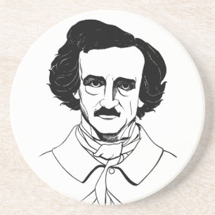 Portrait of Edgar Allan Poe Drink Coaster